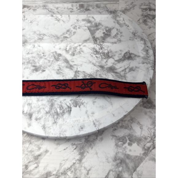 Polo Ralph Lauren Vintage O Ring Nautical Knots Sailing Blet One Size Red Navy - Picture 8 of 11